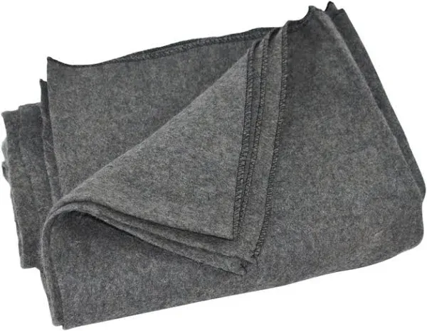 Large Gray Wool Army/Military Type Blanket Surplus Style Emergency Survival Gear