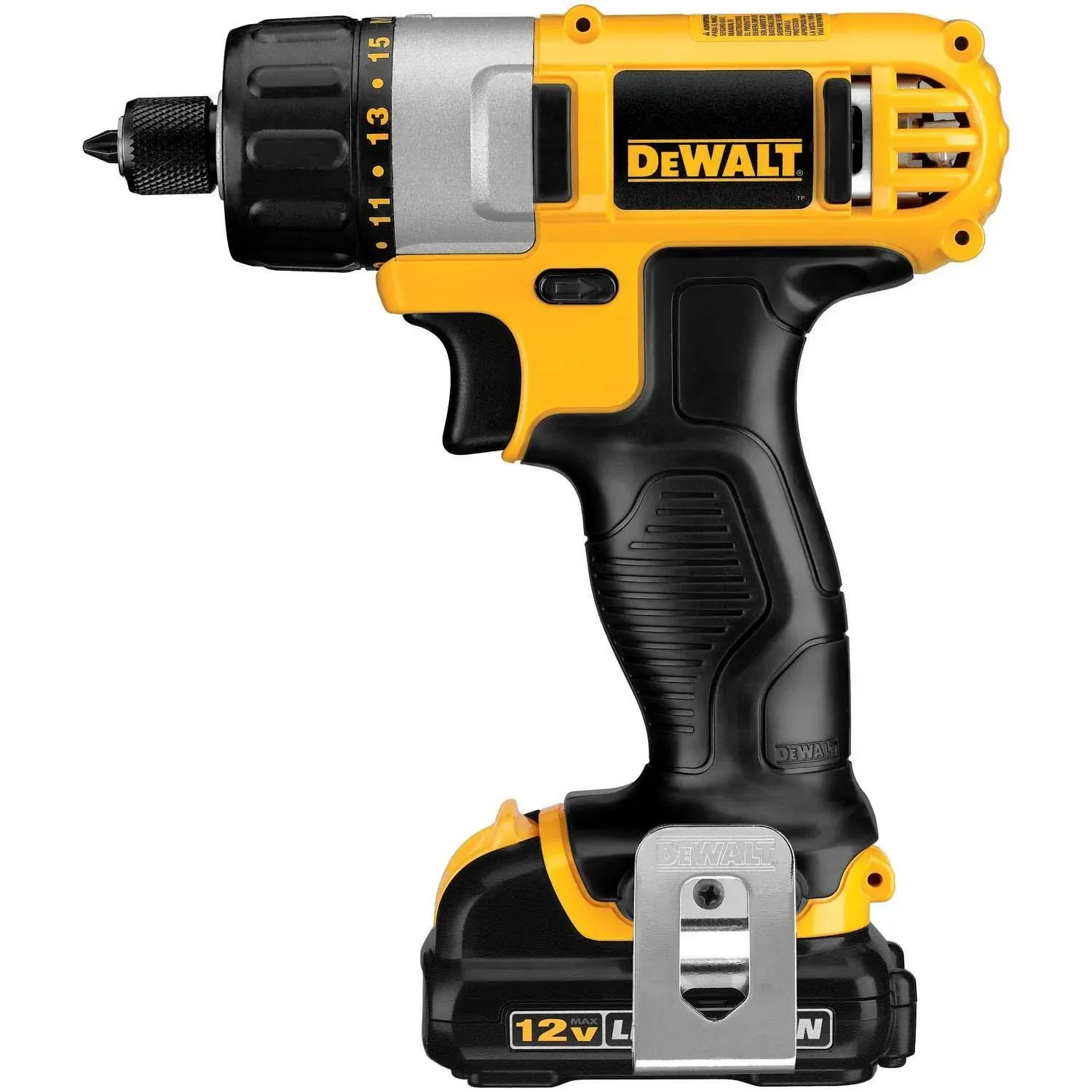 DEWALT 12V MAX Cordless Screwdriver, 1/4-Inch Hex Chuck, 1-Inch Bit Tips, Electric (DCF610S2)