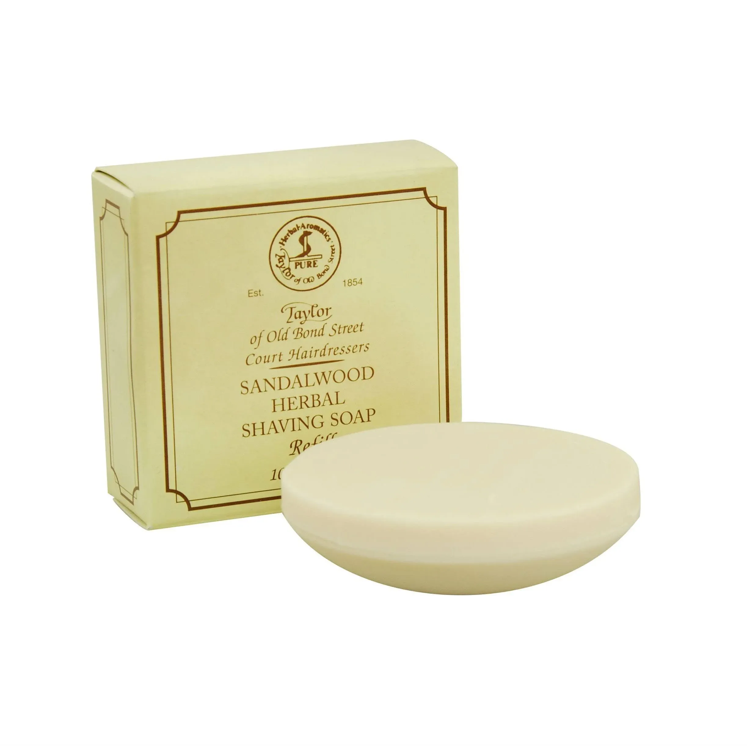 Taylor of Old Bond Street Sandalwood Hard Shaving Soap Refill, 3.5-Ounce, (01051)