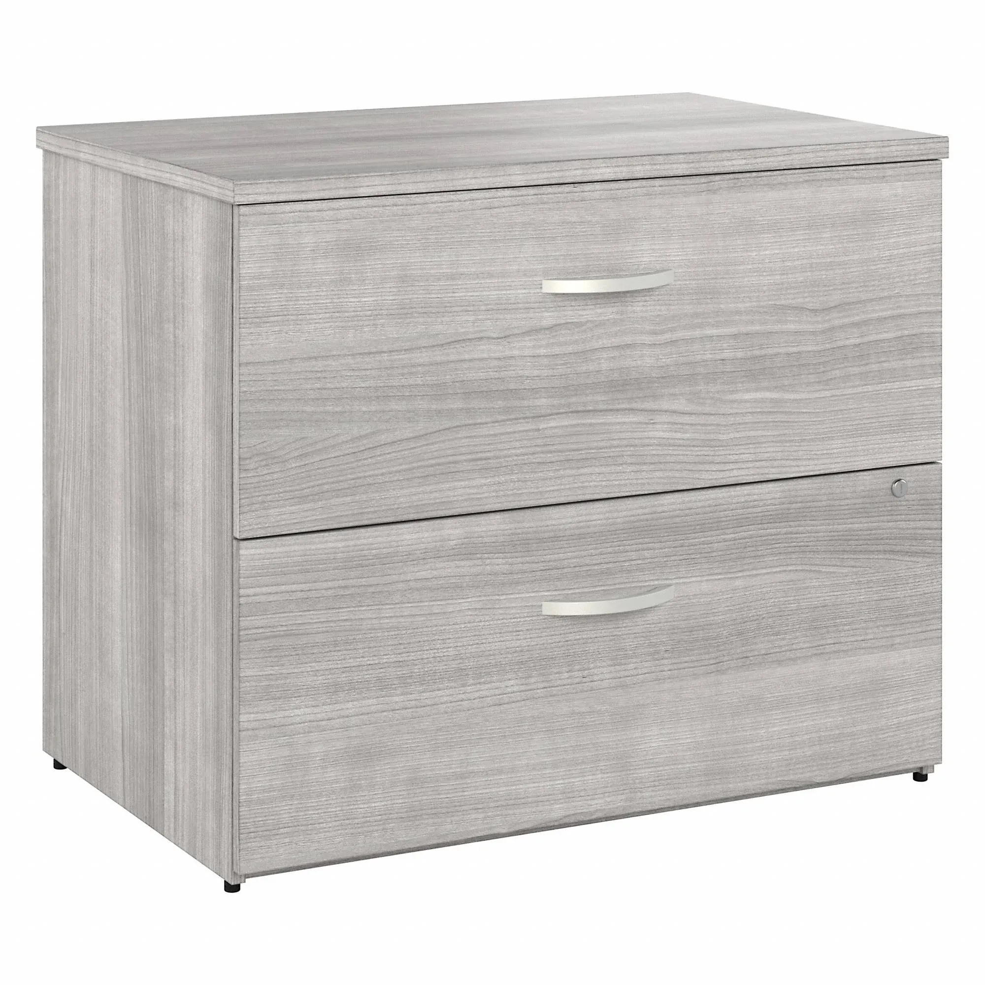 36W 2 Drawer Lateral File Platinum Gray - Assembled