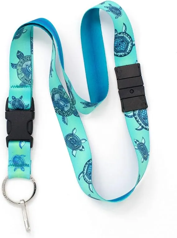 Buttonsmith Turtles Breakaway Lanyard - Made in USA