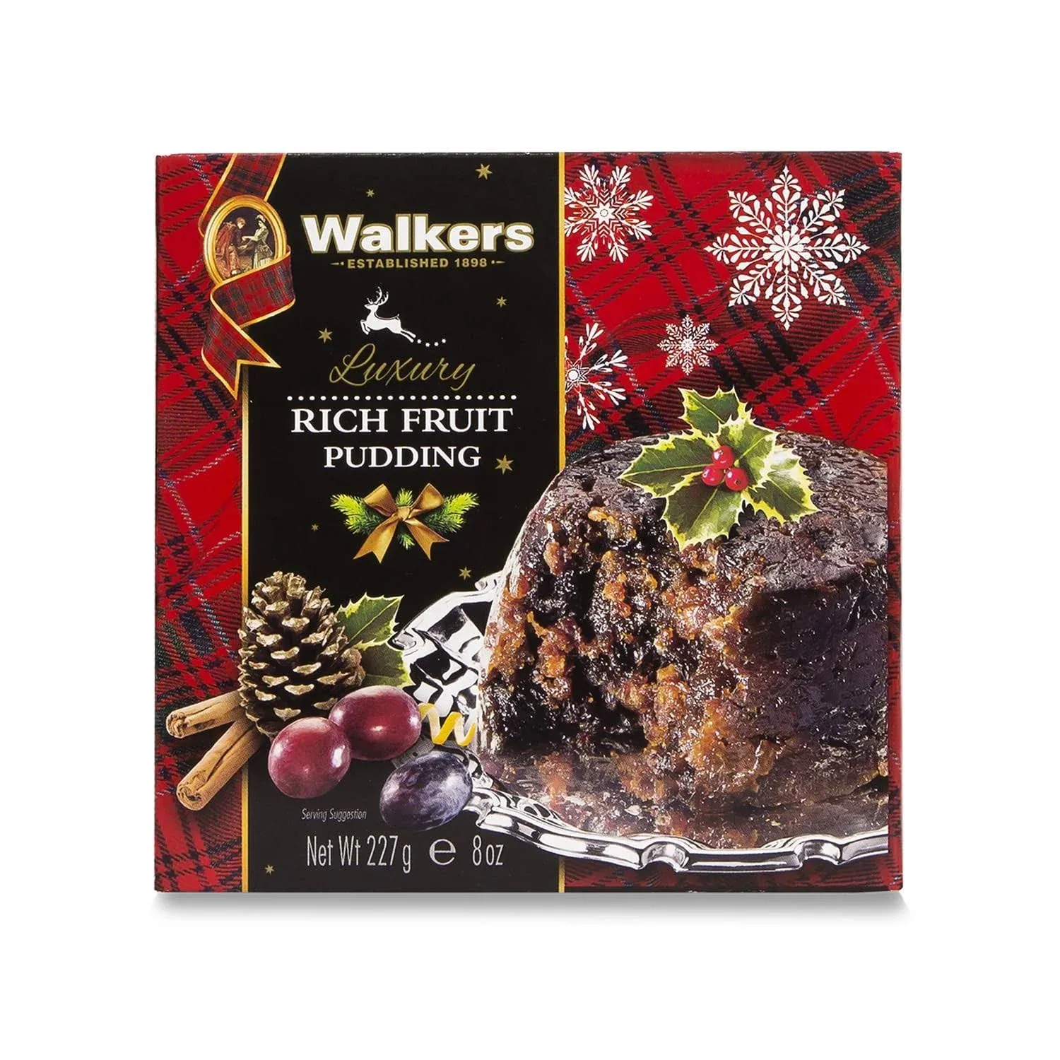 Walkers Rich Fruit Pudding 8 Oz Box - 6ct Case