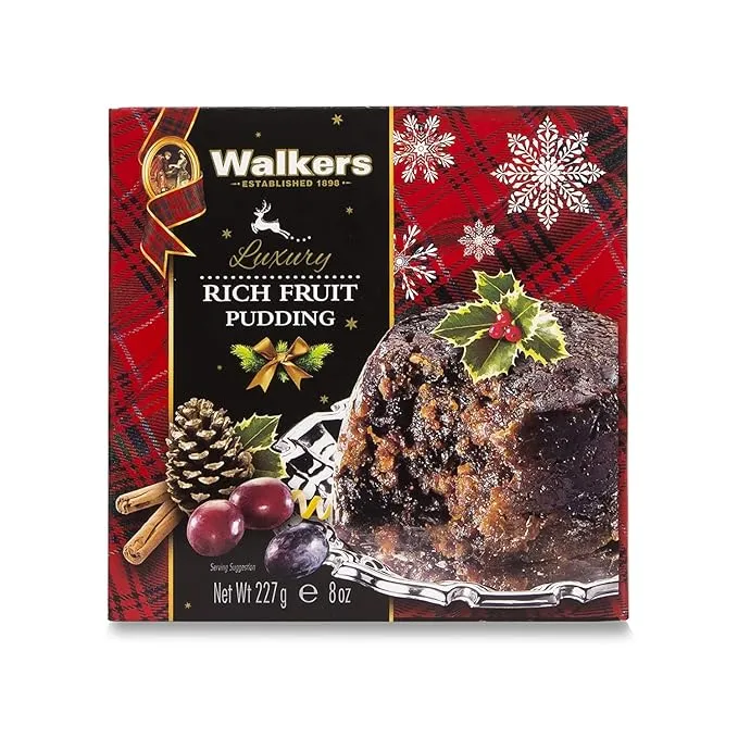 Walkers Rich Fruit Pudding 8 Oz Box - 6ct Case