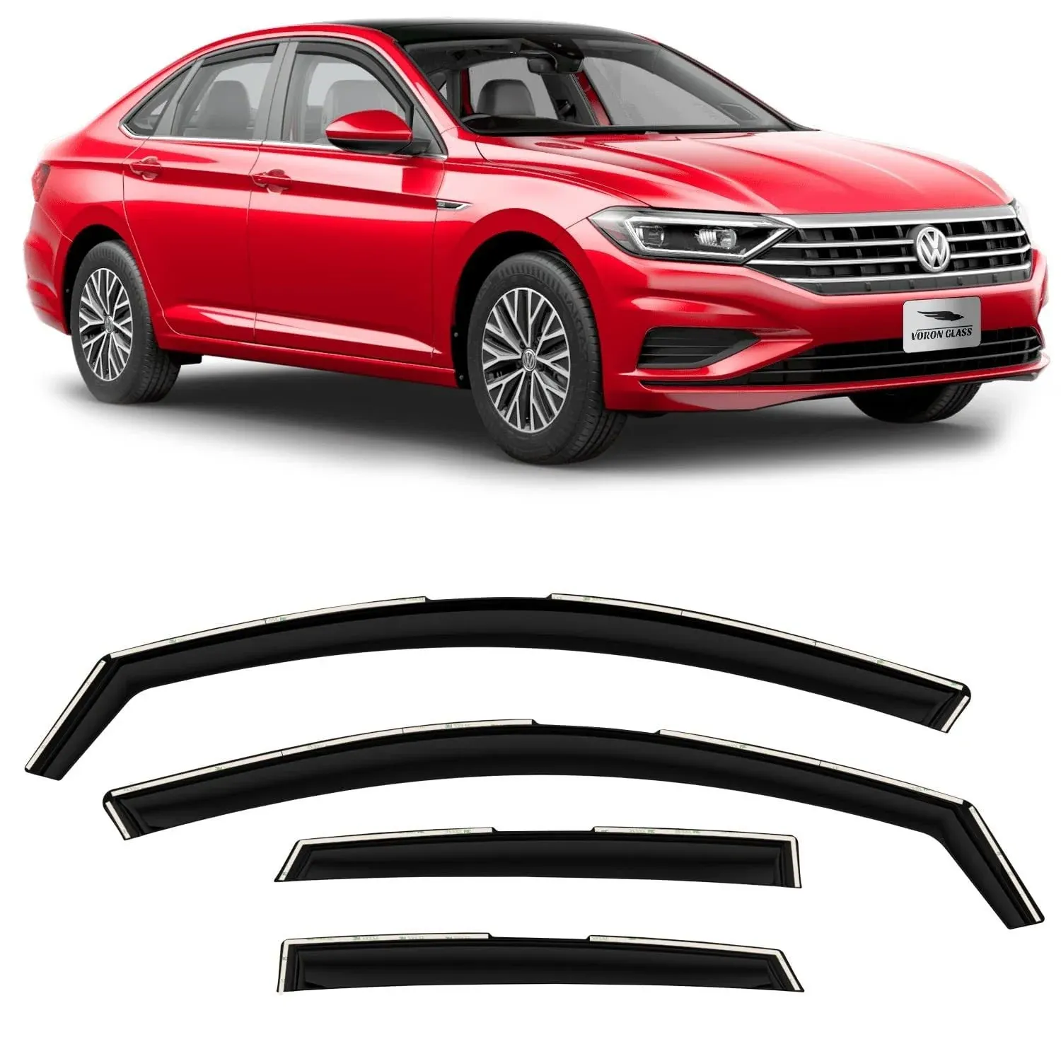 Side Window Deflectors Rain Guards for 19-23 Volkswagen Jetta In-channel 840233213439 | eBay