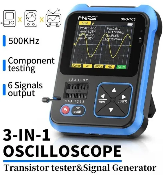 400V Digital Oscilloscope Handheld Transistor Tester 500kMHz Bandwidth 10MS/s