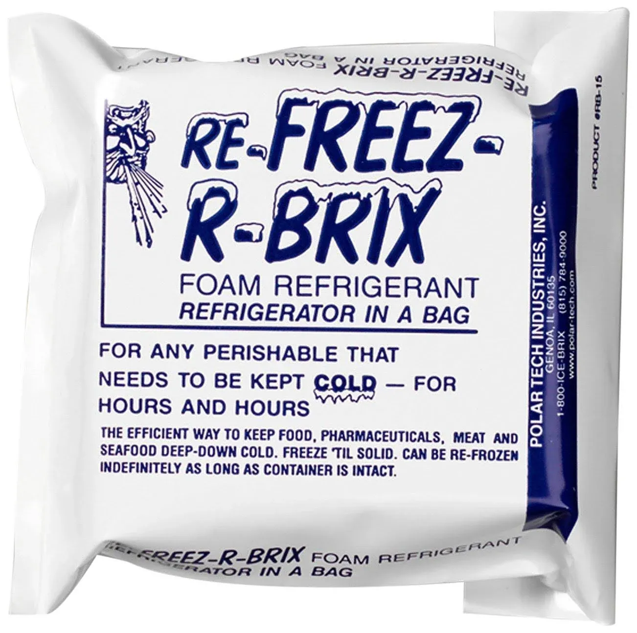 2 count RE-FREEZ-R-BRI<wbr/>X Foam Refrigerant RB-15 Freezer Ice Cold Pack 4-1/2&#034;