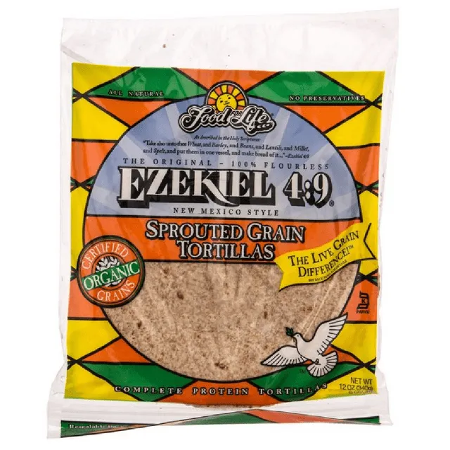 Food for Life Sprouted Flourless Ezekiel Tortillas, 12oz (pack of 12)