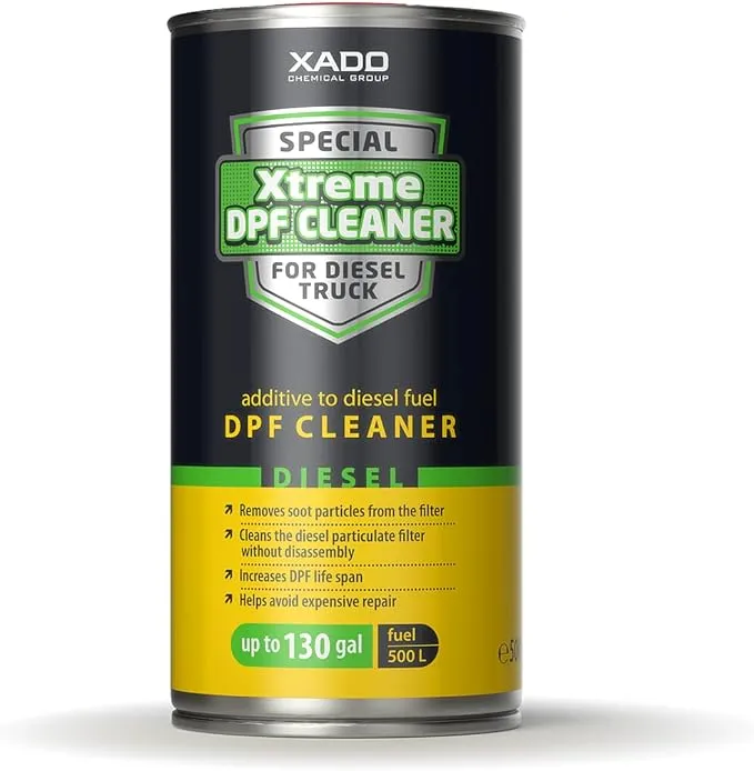 XADO Xtreme DPF Cleaner for Diesel Engine of Heavy Duty Machinery - Diesel Particulate Filter Restorer Additive - Fuel Tanks up to 130 Gal