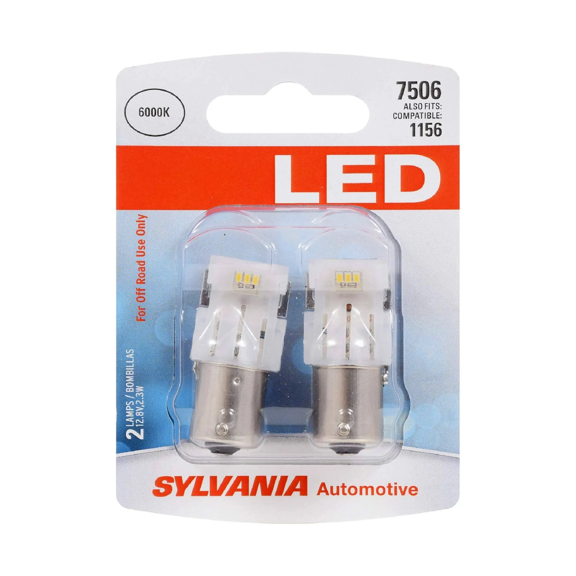 SYLVANIA - 7506 LED White Mini Bulb - Bright LED Bulb, Ideal for Daytime Running