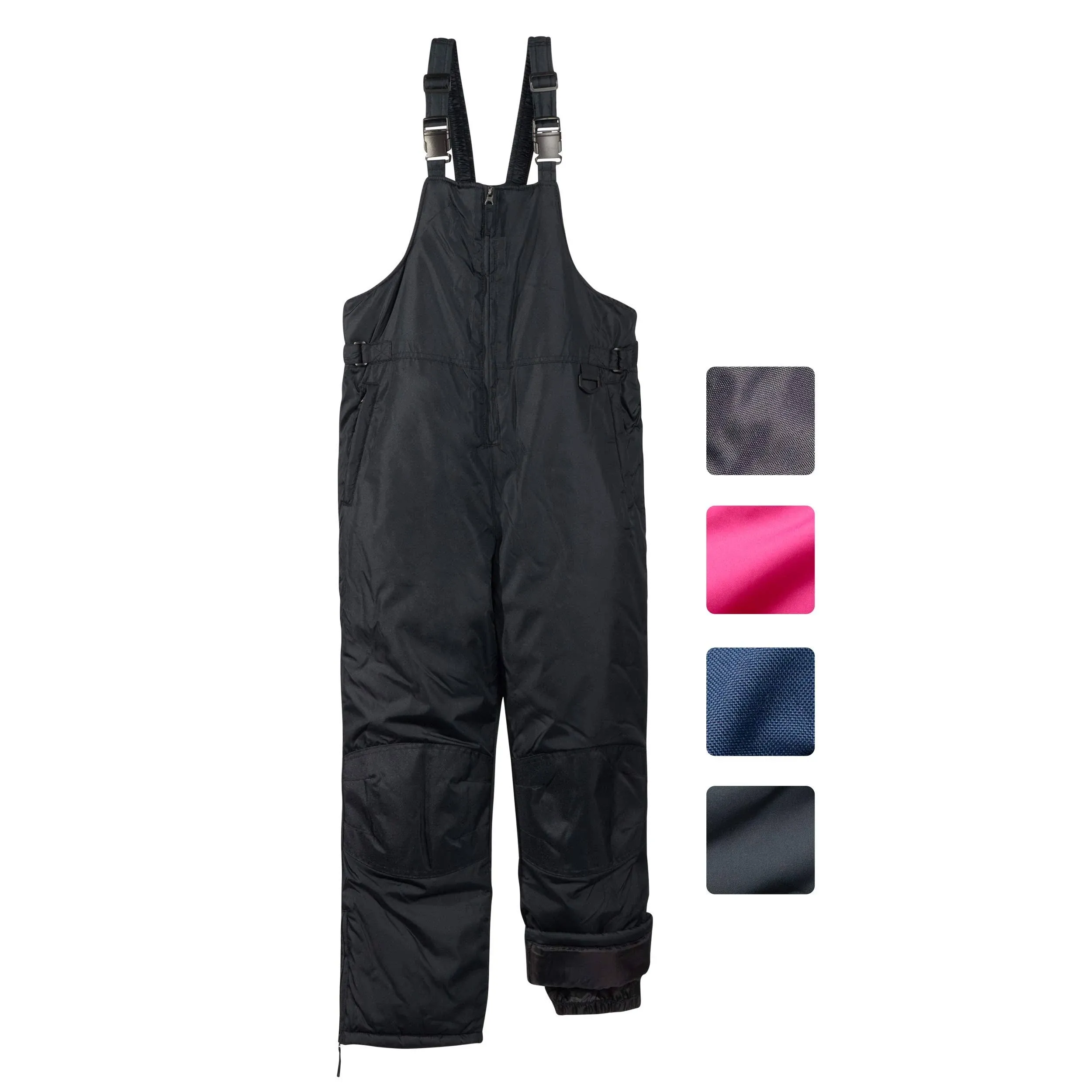 Cherokee Kids Snow Bib Boys and Girls Insulated Ski Pants Overalls (4-18) Black 7