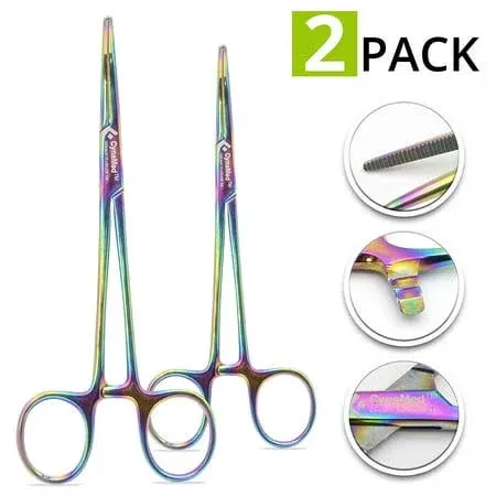 Cynamed Set of 2 Artzone Multi Color Locking Forceps