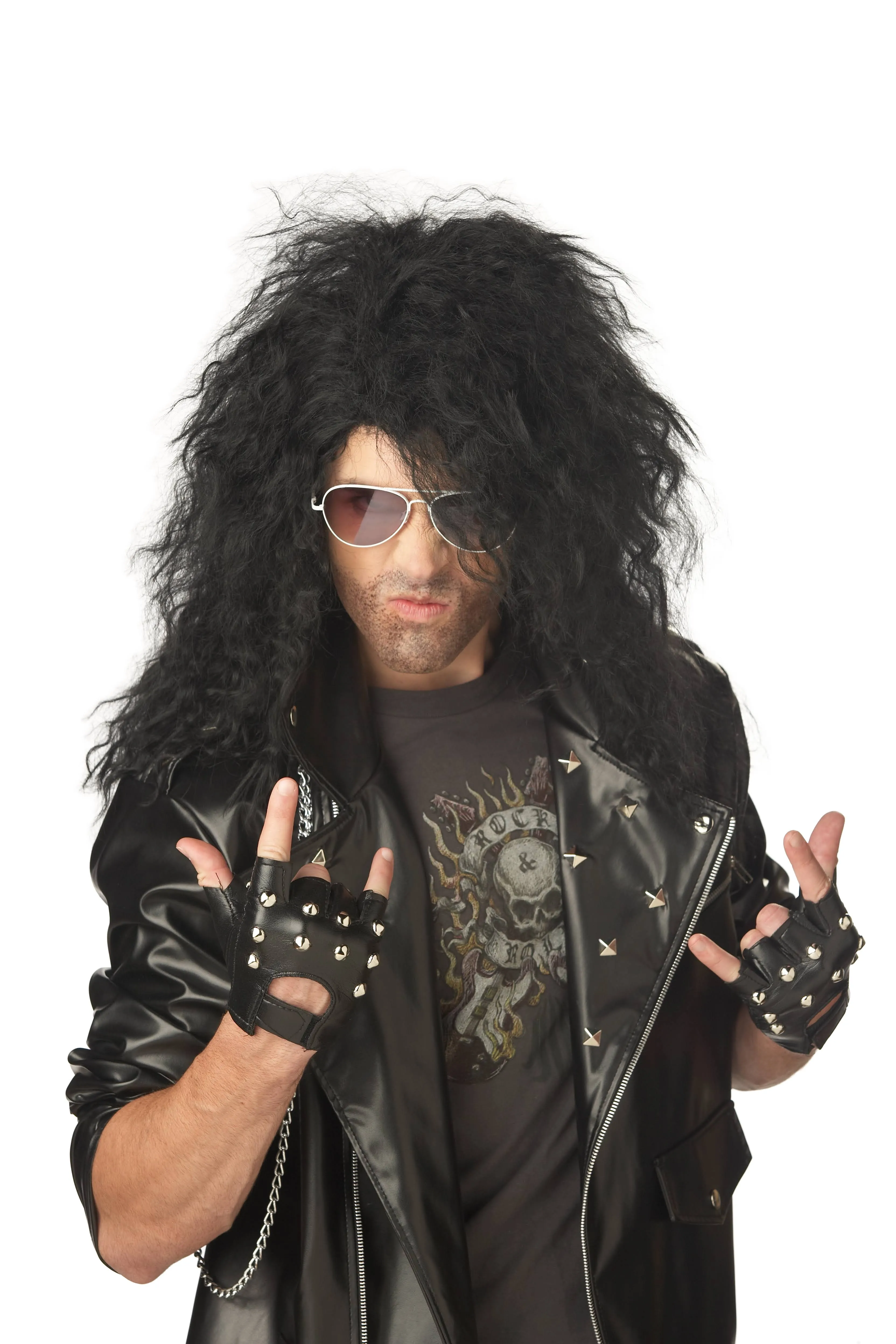 California Costumes Black Heavy Metal Wig