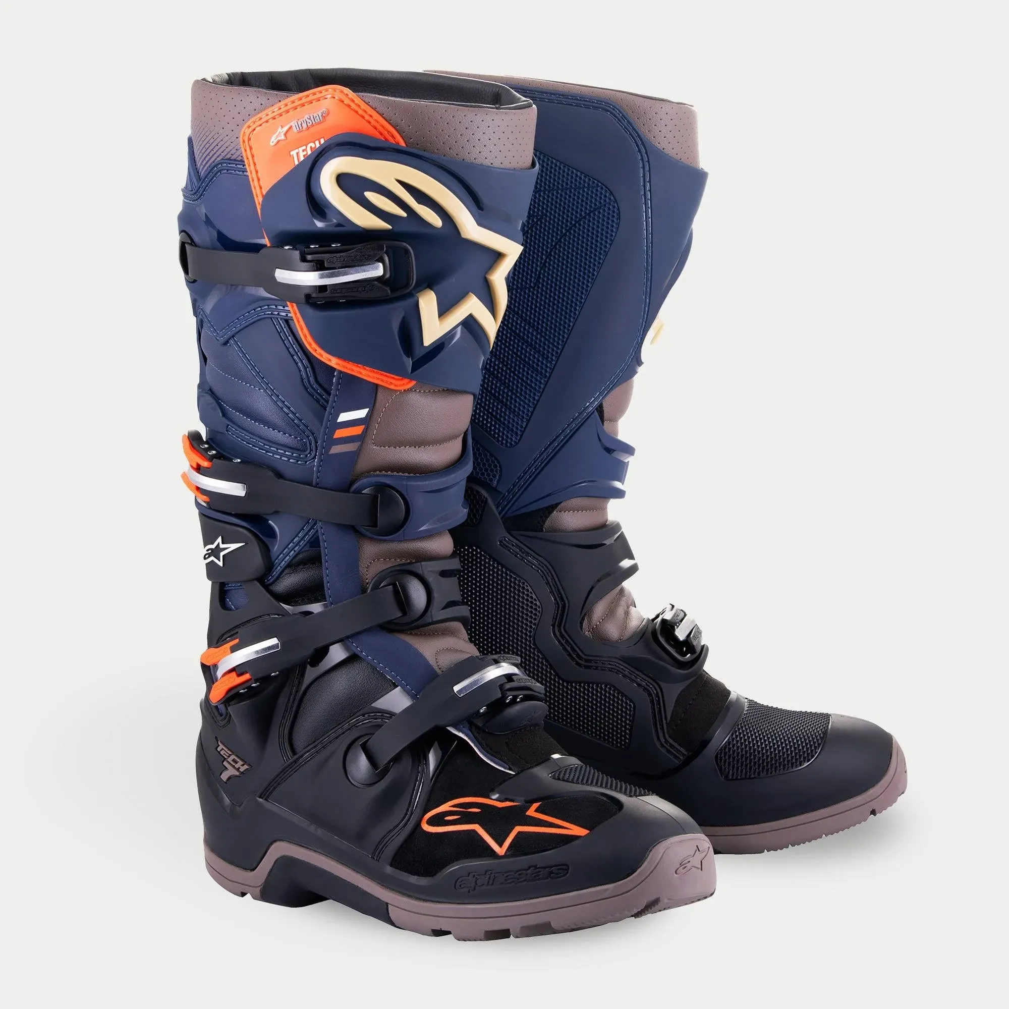 Alpinestars TECH 7 ENDURO DRYSTAR BOOTS BLK/NGT NVY/WM GREY SZ 7