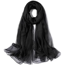 K-Elewon Solid Color Silk Feeling Scarf Fashion Scarves Wrap Long Lightweight Shawls for Women