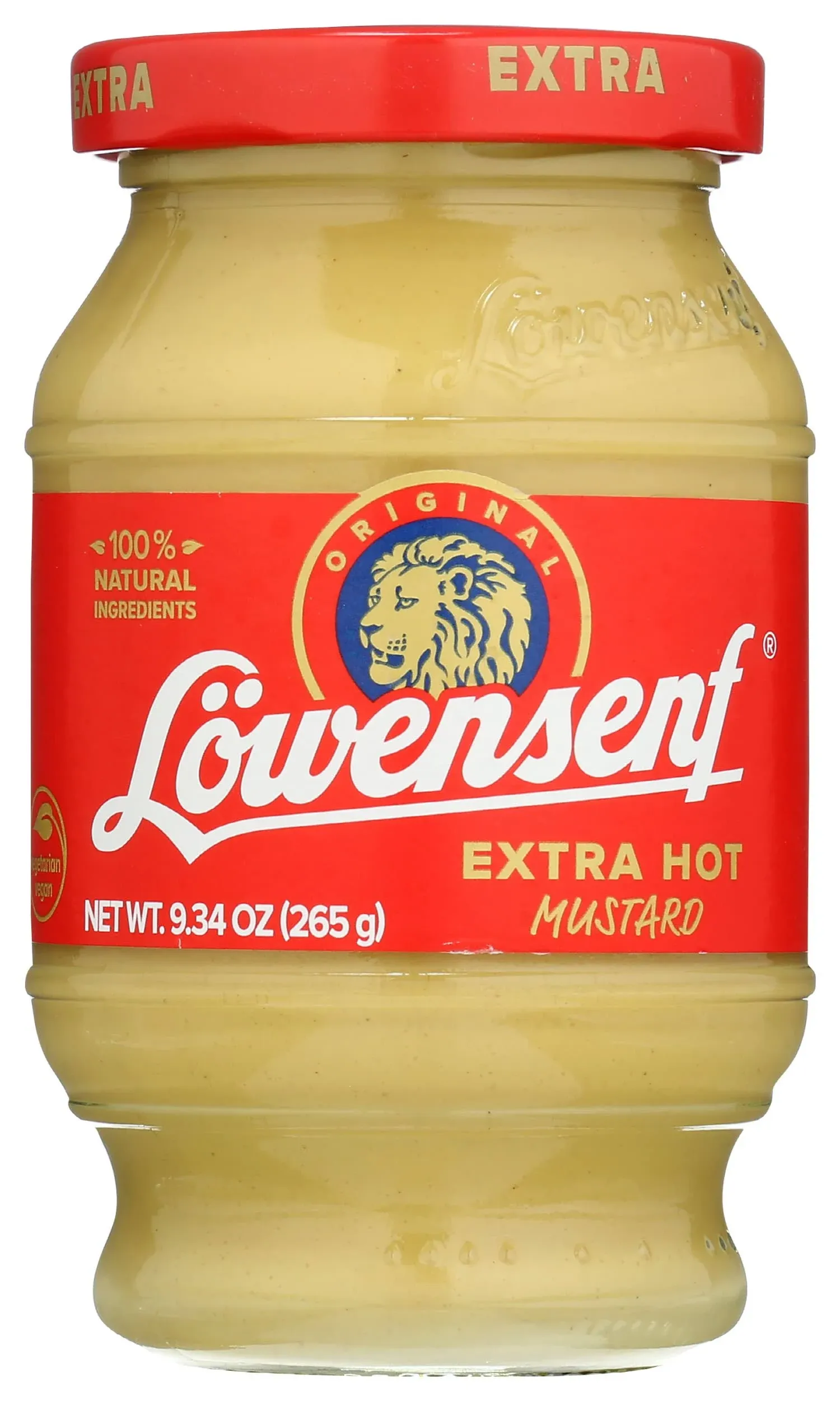 Loewensenf Extra Hot German Mustard, 9.3 Ounces (Pack Of 6) 