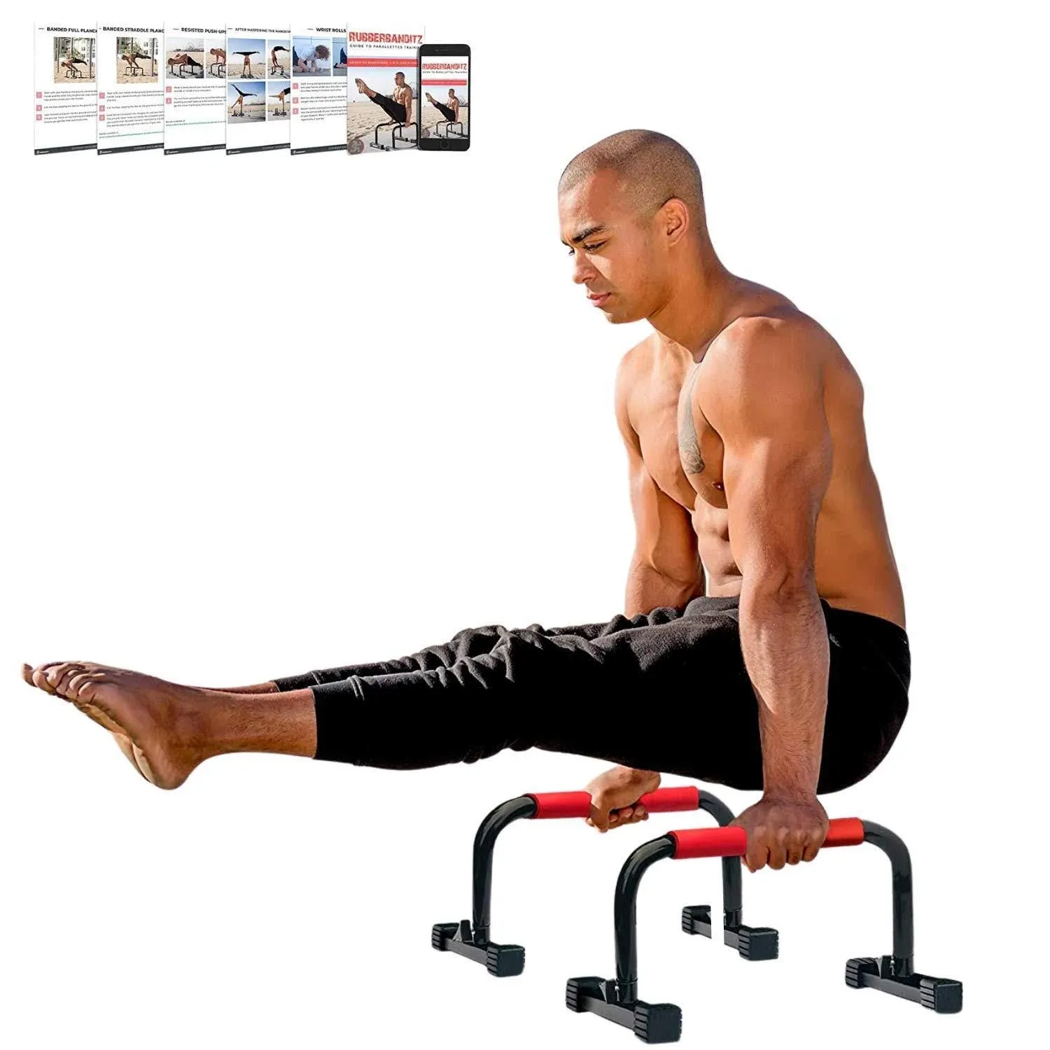 Parallette, Parallel Bars &amp; Dip Station | At Home Gym Workout Equipment, L-Si...