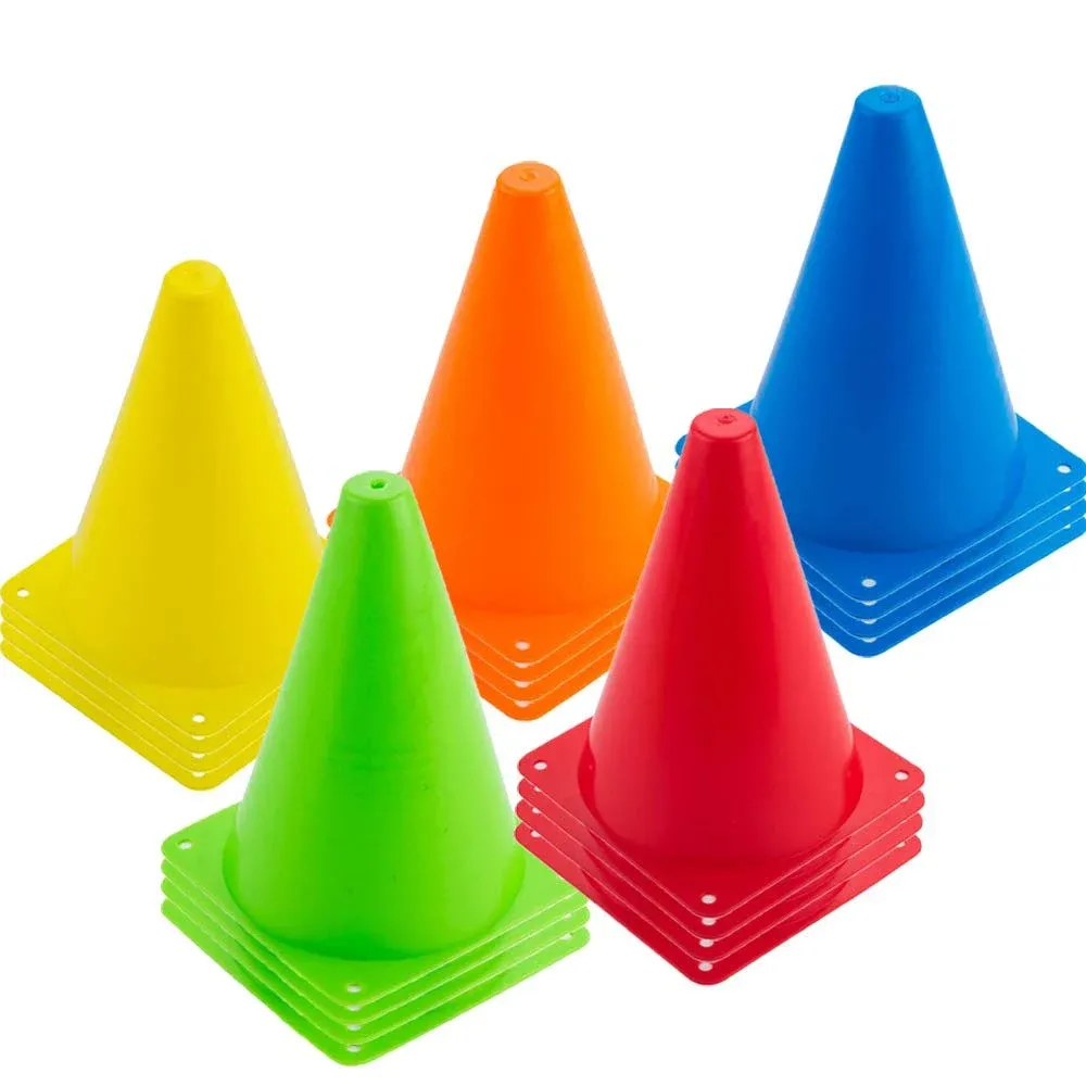  20 PCS 7 inch Plastic Agility Cones for Kids-Mini Traffic Safety Cones 