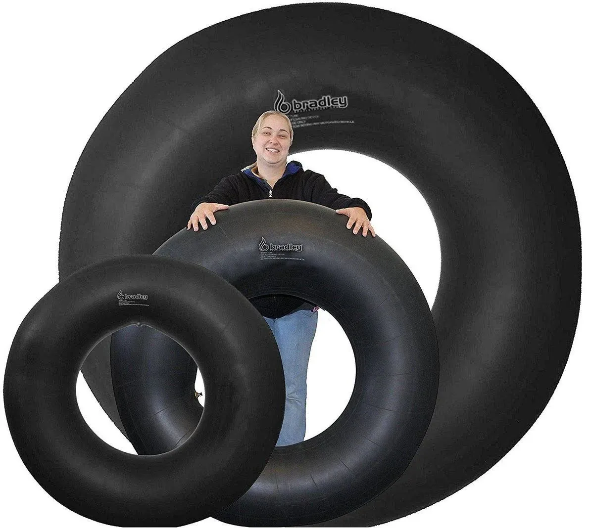 Bradley 48 inch Rubber Snow Tube | River Rafting, Sledding Float | Pool Closing Inner Tube | Truck Inner Tubes