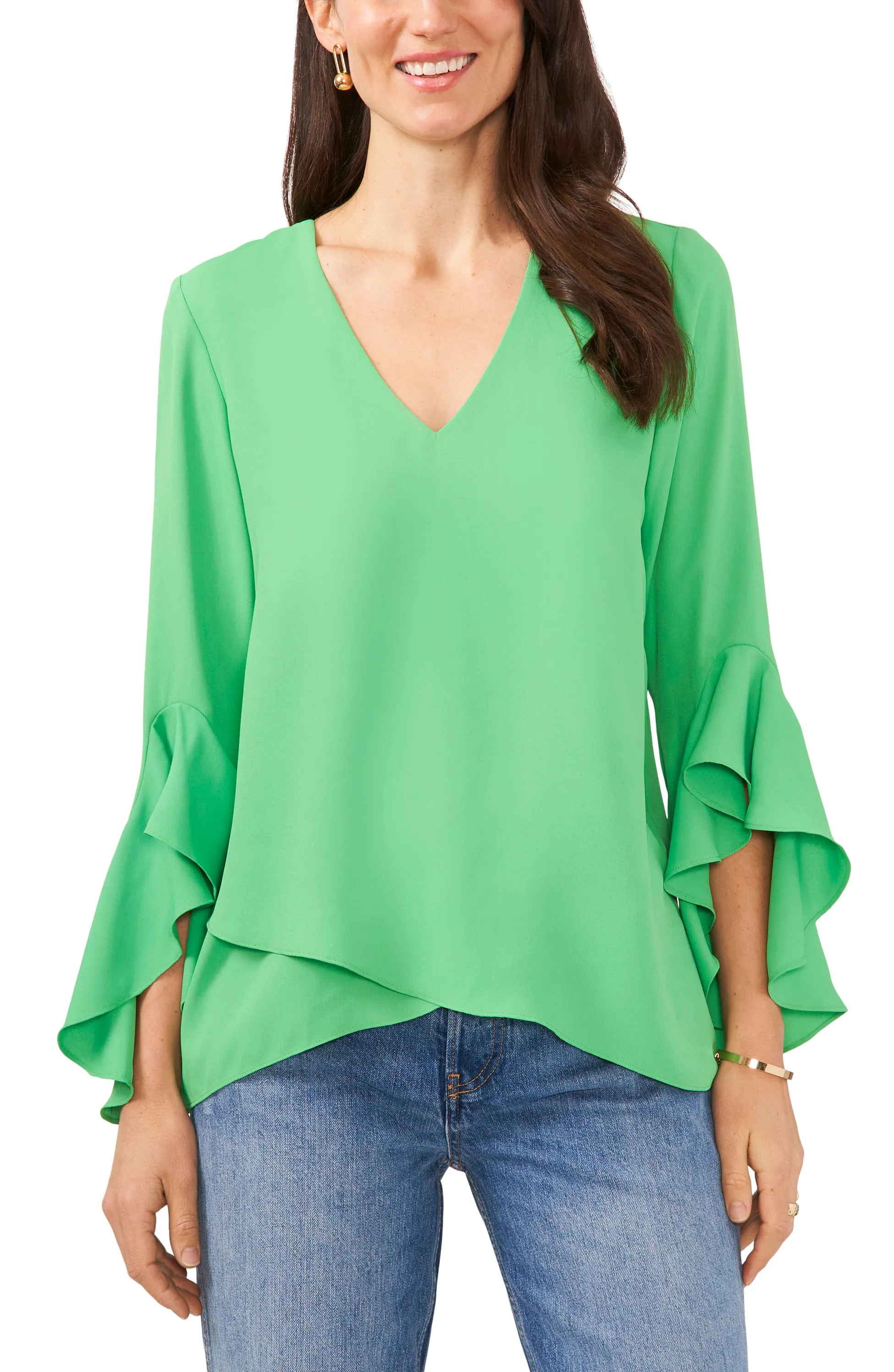 Women's Flutter-Sleeve Top