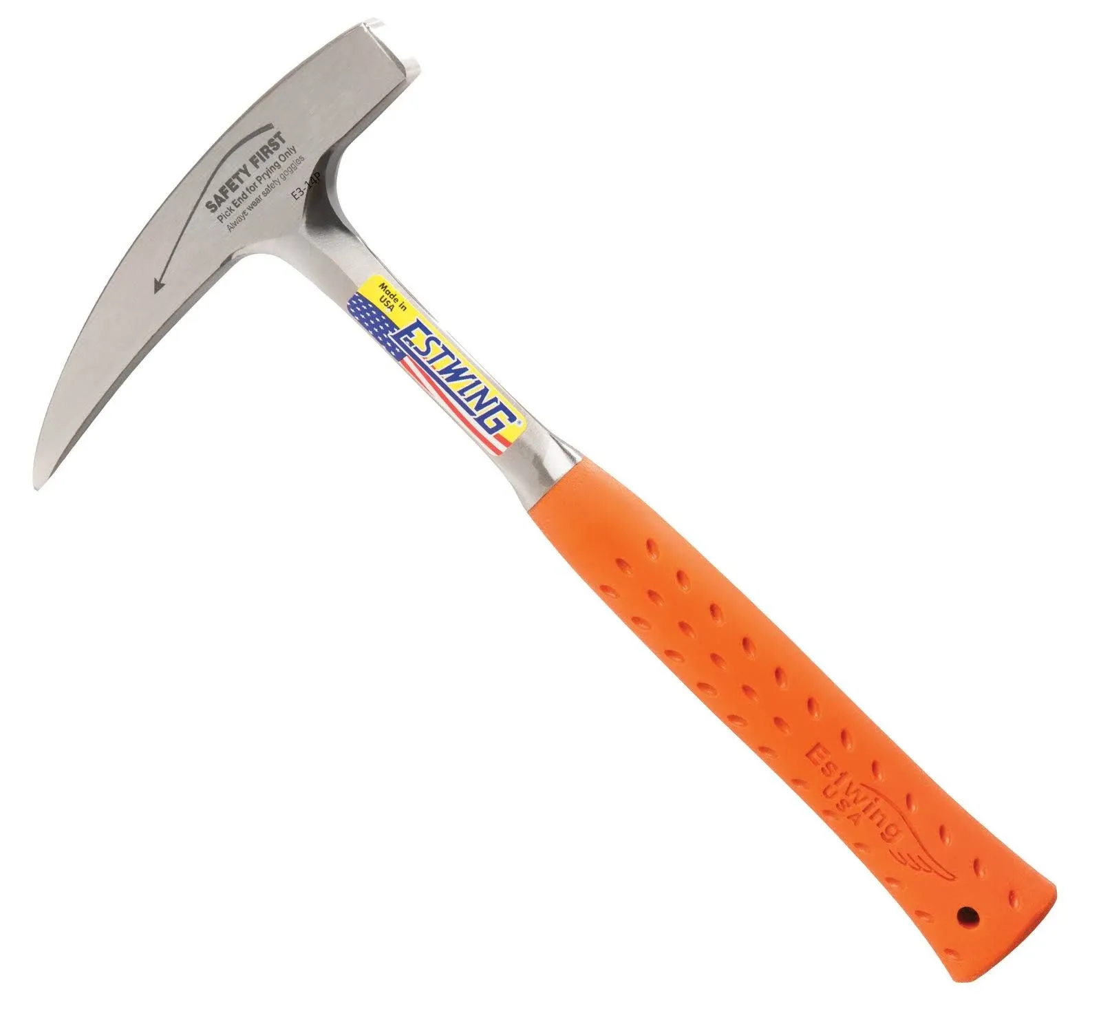 ESTWING Rock Pick - 22 Oz Geology Hammer with Pointed Tip & Shock Reduction Grip - EO-22PESTWING Rock Pick - 22 Oz Geology Hammer with Point…