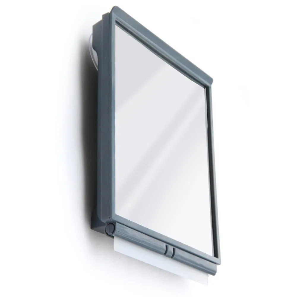 "ToiletTree Products Travel/Dorm Fogless Shower Shaving Bathroom Mirror with Squeegee Travel Makeup, and Grooming - Gray - Bed Bath & Beyond - 14948012