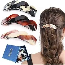 Mistofu 3 Pieces Large Barrettes for Women Beautiful Snap hair clips Hair Acc...