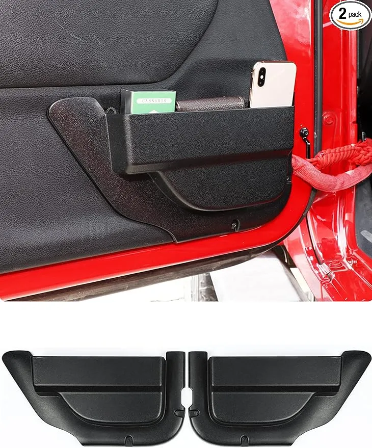 Savadicar DP4 Front Door Storage Pockets Without Cup Holder Side Insert Box Organizer for 2011018 Jeep Wrangler JK JKU 2 4 at MechanicSurplus.com