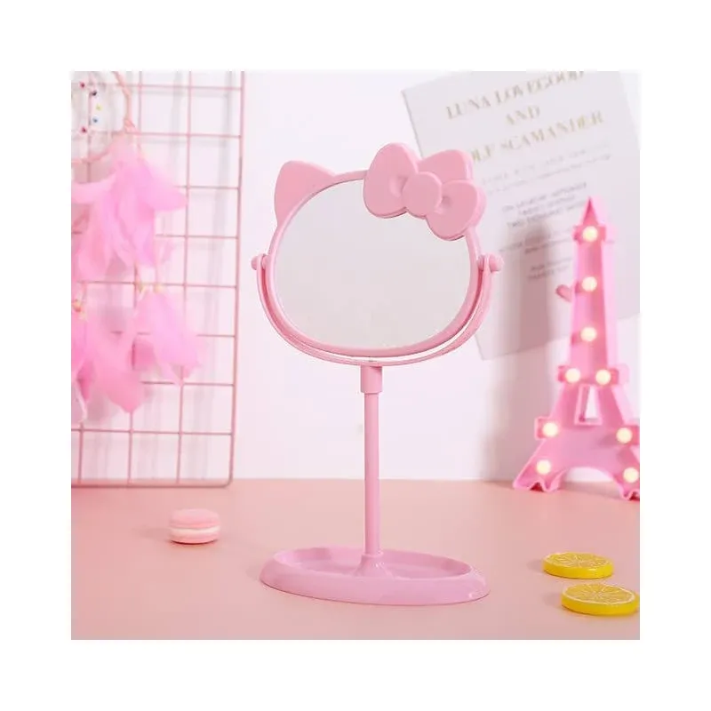 VNSPORT Desk Mirror, Kitty Cat Shape-Kawaii &Vanity Makeup Mirror for You in Bathroom or Bedroom- Pink, Birthday Gift for Hello, Kitty FansVNSPORT Desk Mirror, Kitty Cat Shape-Kawaii &Vanity Makeup Mirror for You in Bathroom or Bedroom- Pink, Birthday Gi