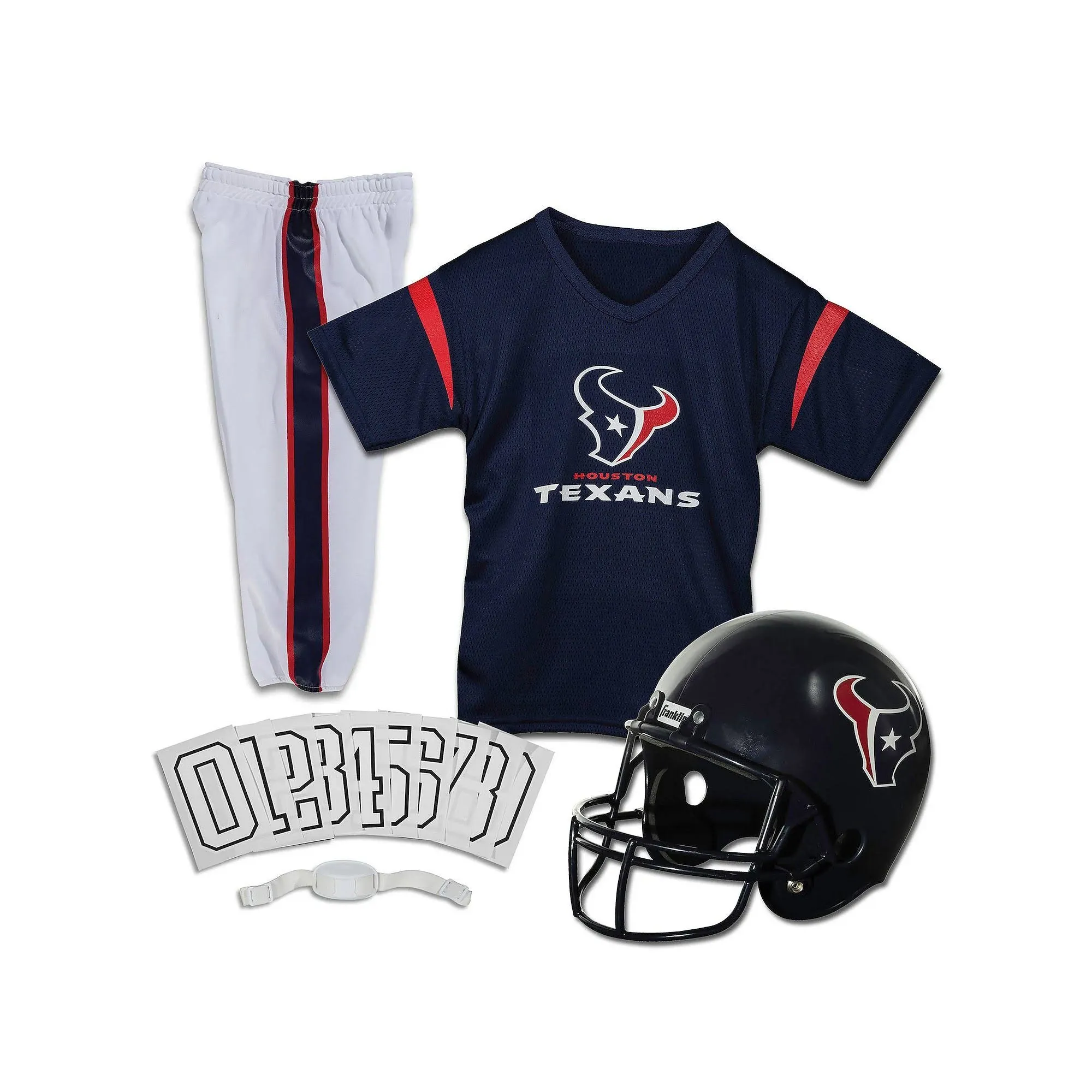 Franklin Sports Houston Texans Deluxe Football Uniform Set