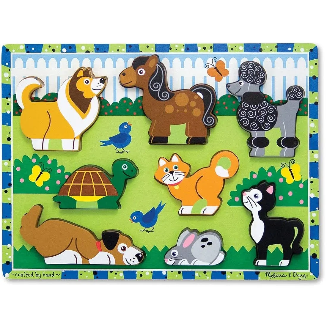 Melissa & Doug Pets Wooden Chunky Puzzle (8 pcs)