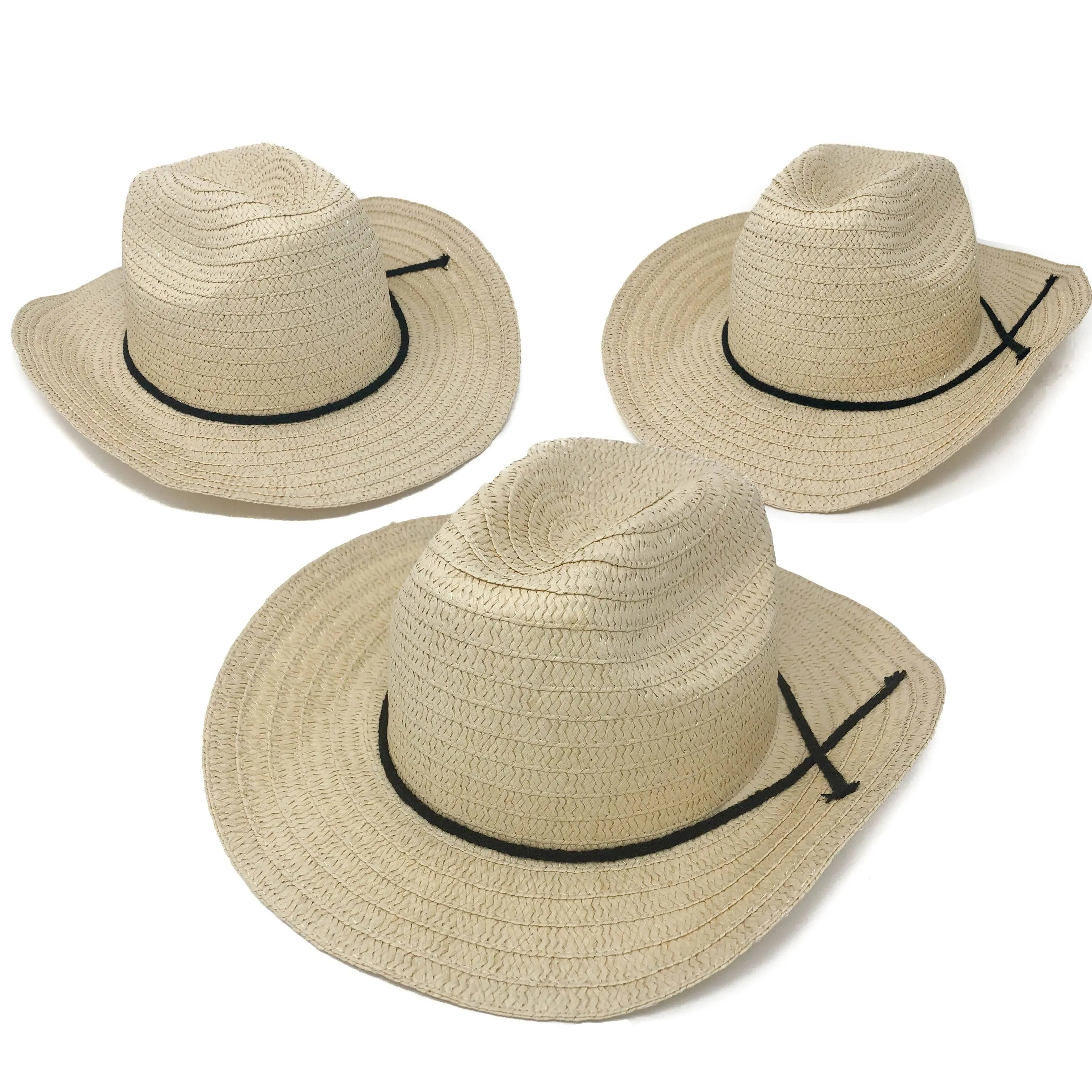 Podzly 12 Piece Cowboy Hats - Adult Western Straw Hats with Band for Western ...