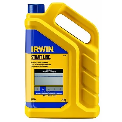 Irwin Strait-Line Permanent Staining Marking Chalk, 5 Lb, Bottle, Jet Black - 1 per BTL - 2032160