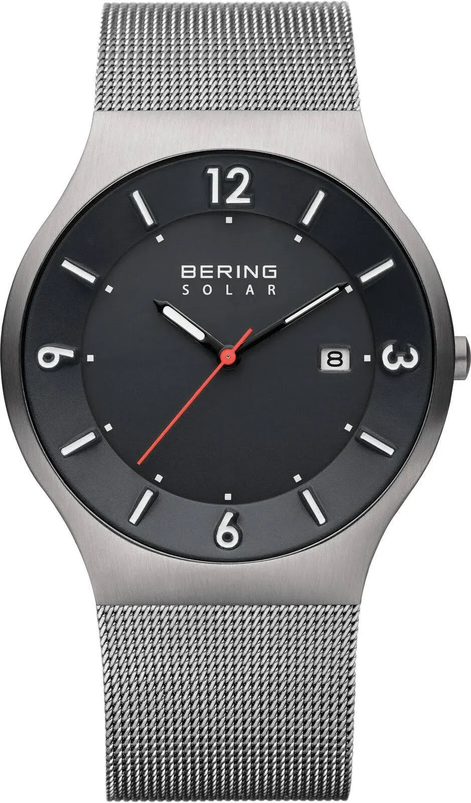 Bering mens watch wristwatch solar - 14440-077 Meshband