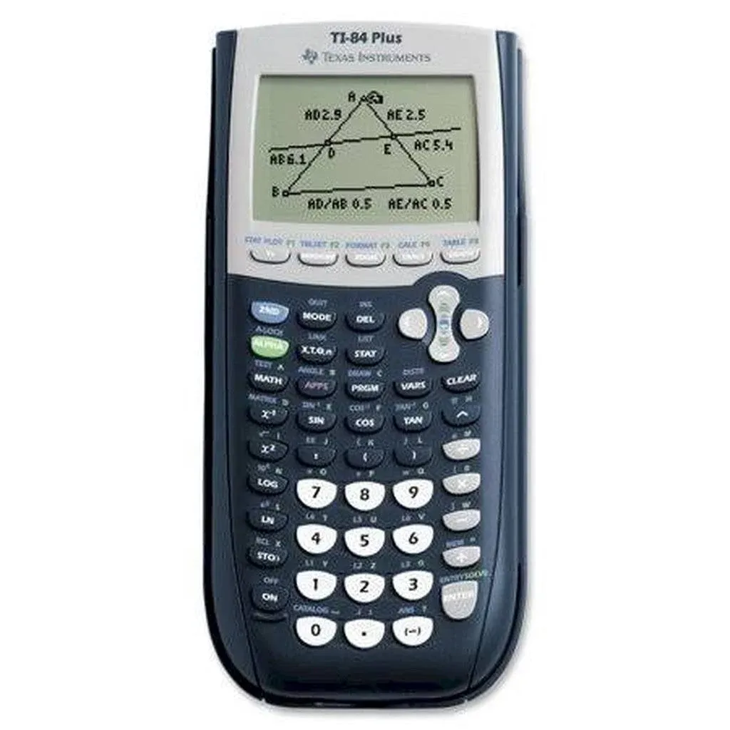 Texas Instruments TI-84 Plus Silver Edition Graphing Calculator Blue w/ Cover