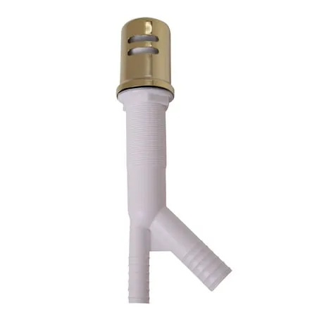 Westbrass Air Gap Kit with Skirted Brass Cap, Polished Brass, D200-1-01