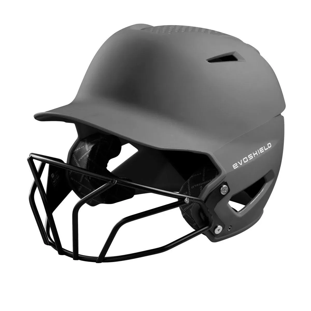 EvoShield XVT Matte Batting Helmet Fastpitch Softball With Facemask (Matte Charcoal)