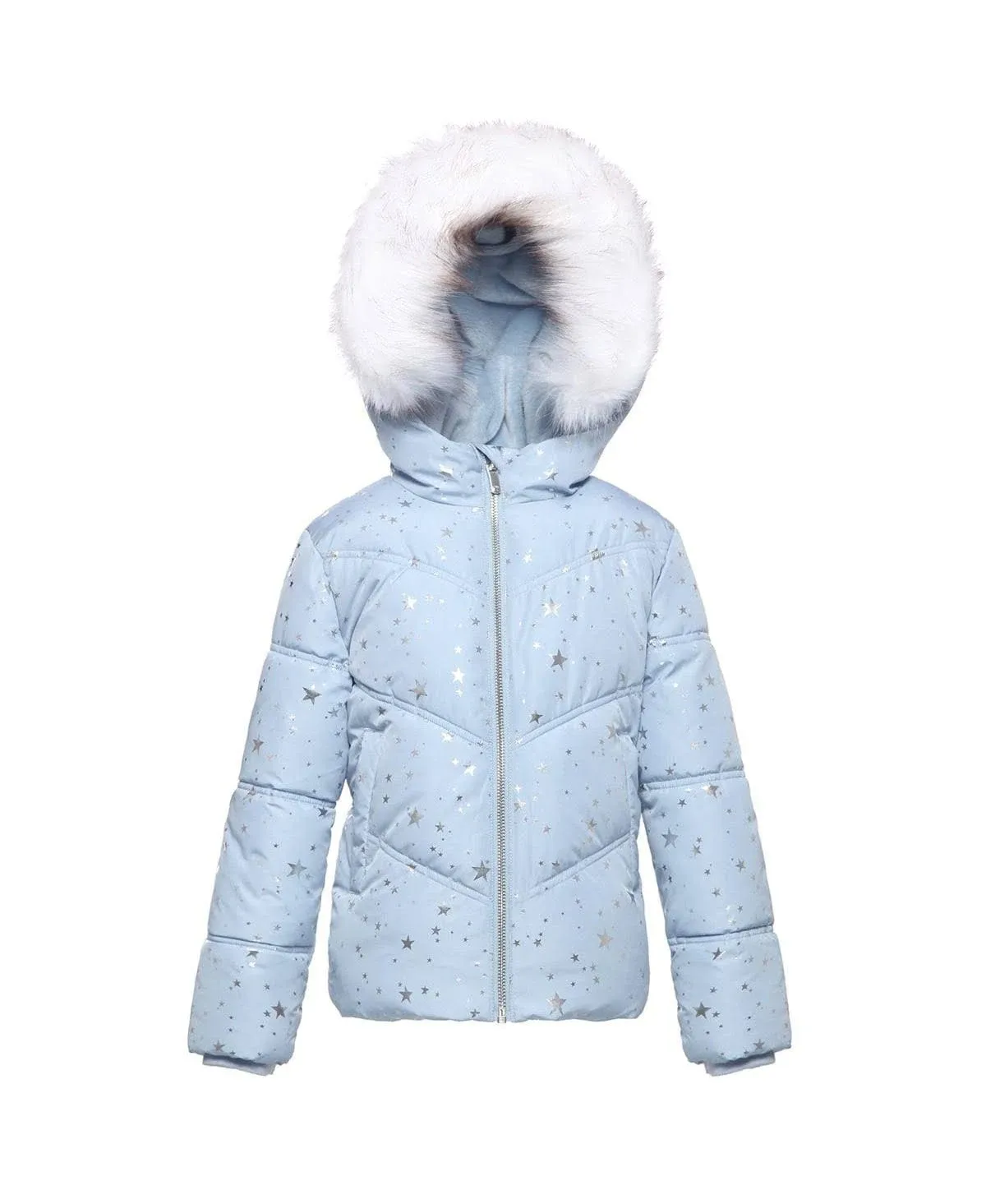 Girls' Heavyweight Puffer Jacket Bubble Coat | Rokka&Rolla Xs (4-5) / Blue Fog ...