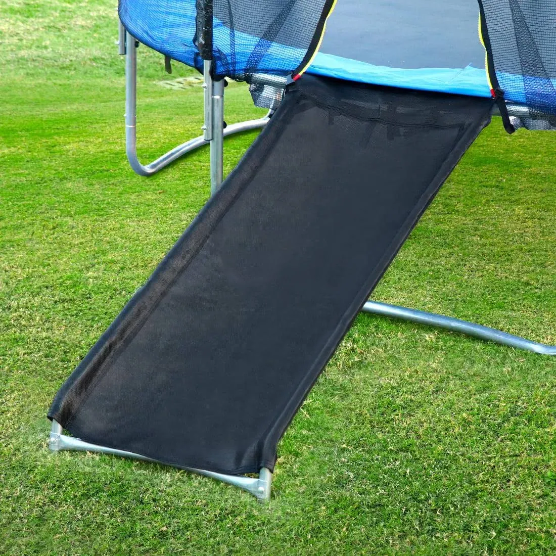 FirstE Trampoline Slide, Width 22" Slide Ladder with Strong Tear Resistant Fabric, Easy to Install Universal Trampoline Accessories Slide, Sturdy Bounce Trampoline Slider for Kids Climb Up&Slide Down