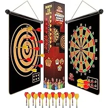 FUNGENIX Magnetic Dart Board for Kids - Indoor Outdoor Darts Game, Multicolor 