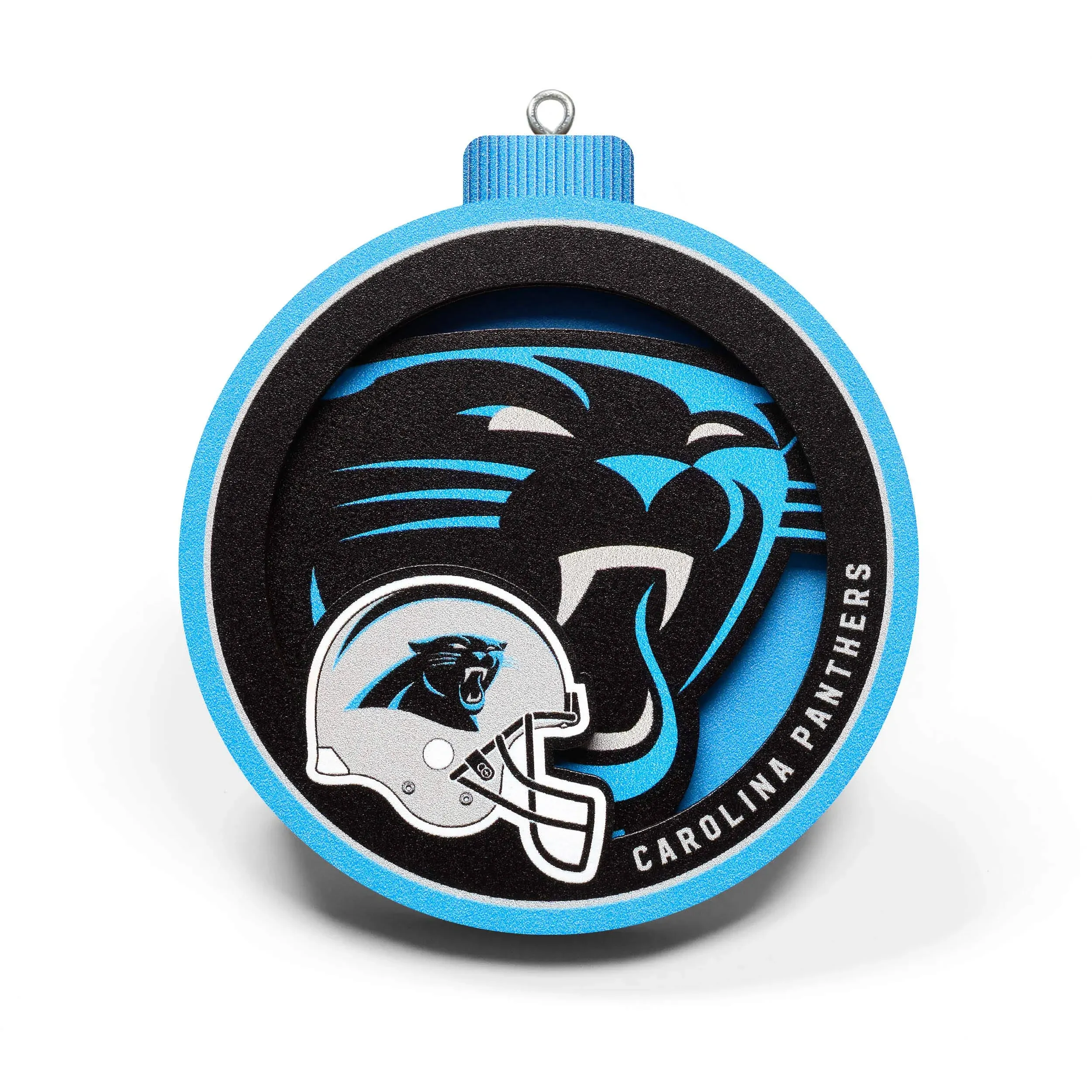 YouTheFan NFL Logo Series 3D Ornament, Carolina Panthers