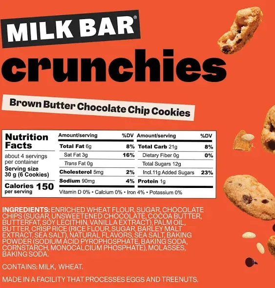 MILK BAR Super Crunchy Cookies - Cinnamon Toast, Pretzel-y Chocolate Chip, and Brown Butter Chocolate Chip | Crunchy Bite-Sized Cookies With No Artificial Flavors or Preservatives | Pack of 3, 4.5oz Bags