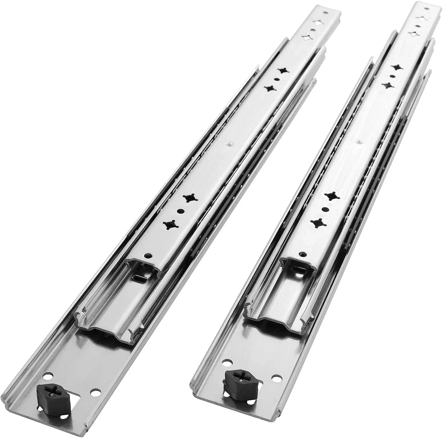 1 Pair of 24 Inch Heavy Duty Drawer Slides 250 lb Full Extension Side Mount Ball Bearing Drawer Rails