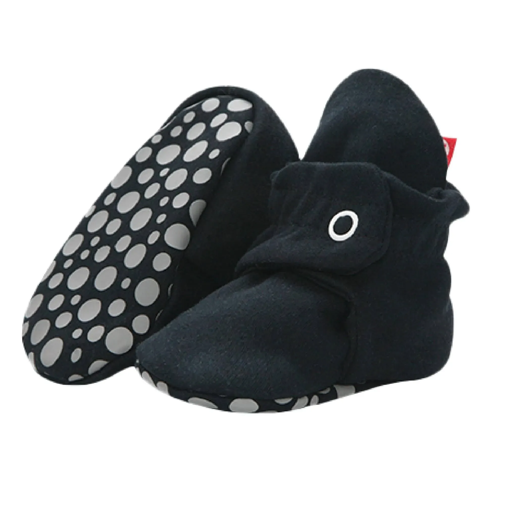 Zutano Organic Cotton Gripper Baby Bootie - Black