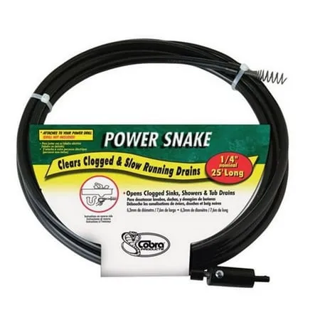 Power Snake 1/4 in. Snake Drain Auger 15 ft. L