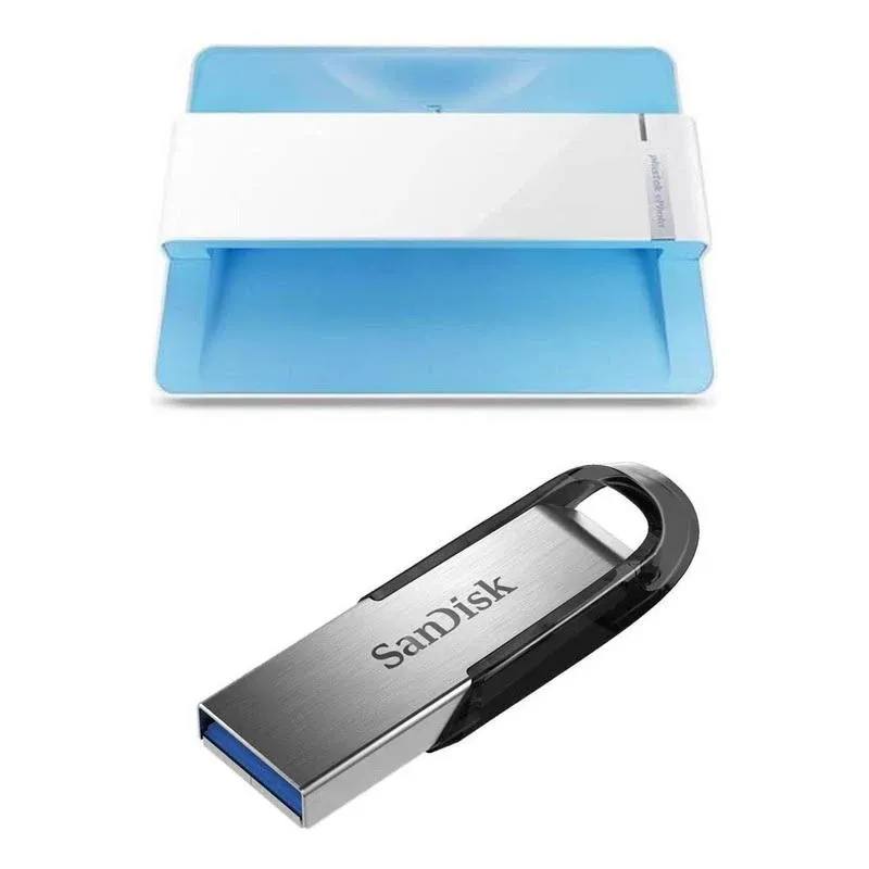 Plustek ePhoto Z300 Photos and Documents Scanner - with SanDisk 128GB Ultra Flair USB 3.0 Flash Drive