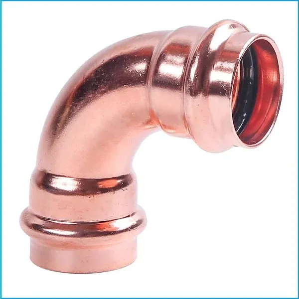 EZ-Fluid Plumbing Heavy Duty 3/4" Press x Press LF Propress Copper 90 Degree