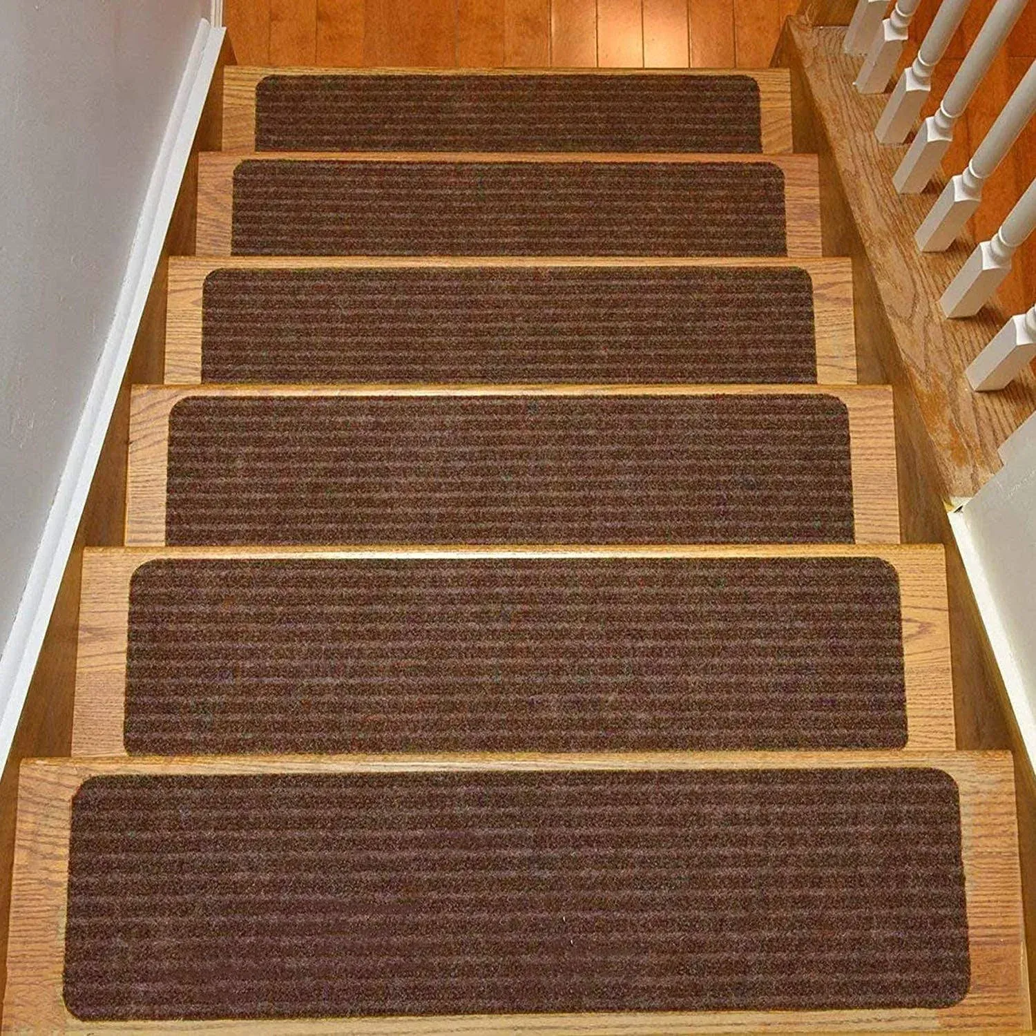 RugStylesOnline Brown Carpet Stair Treads Set of 15 (8 in x 30 in)