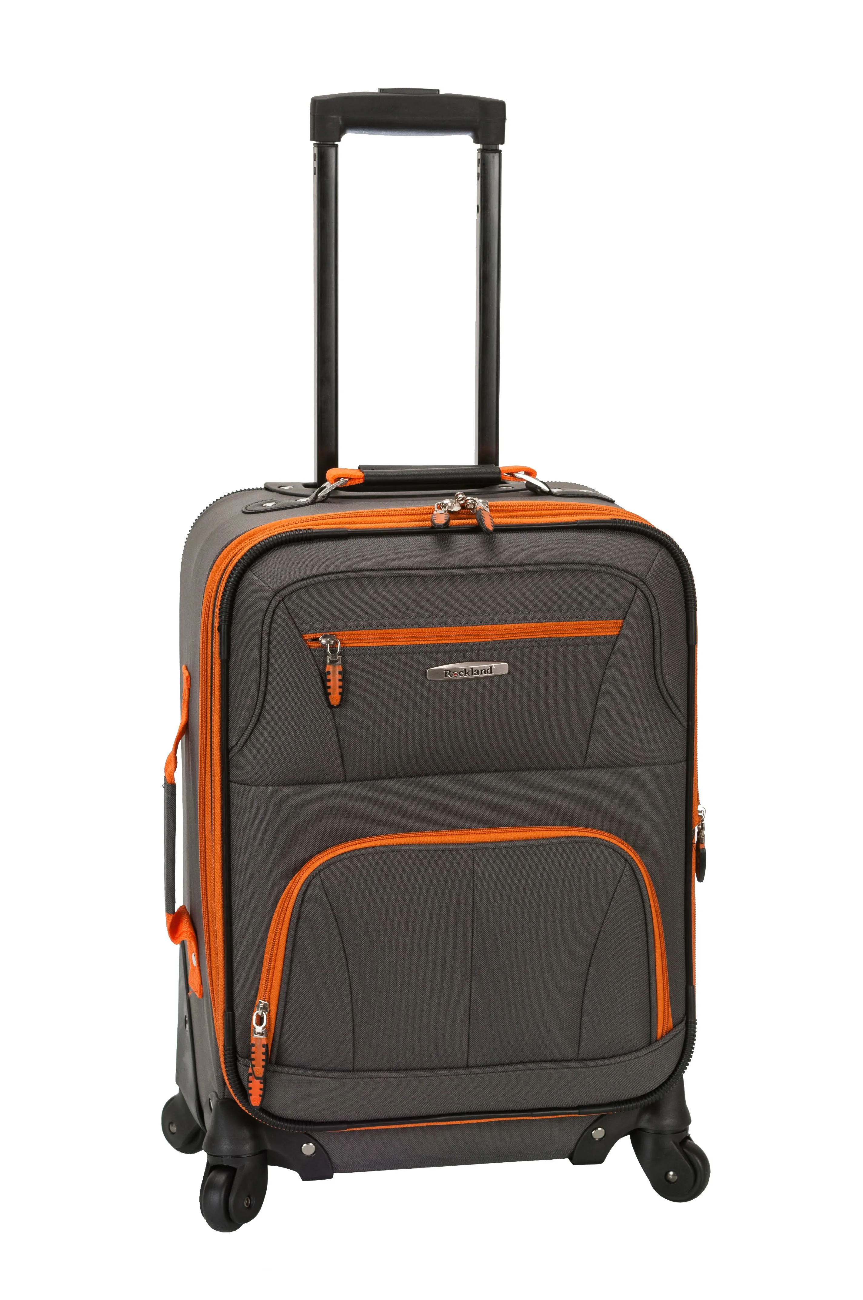 Rockland Black Pasadena 19-in. Expandable Spinner Carry on