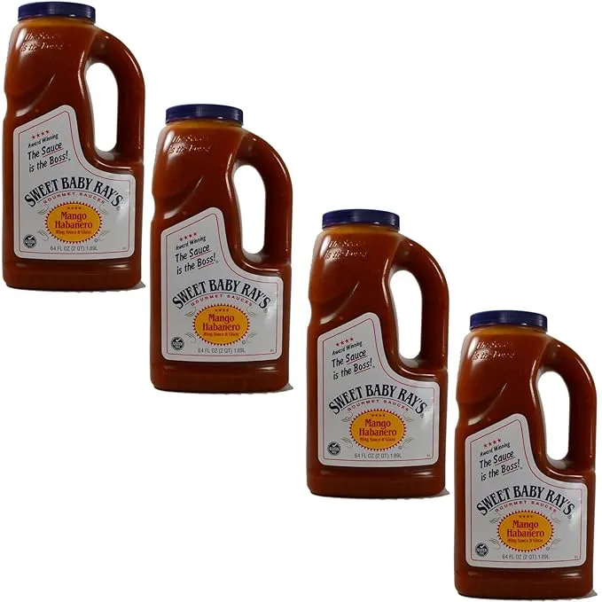 Sweet Baby Rays Mango Habanero Wing Sauce & Glaze 64 Oz. (4-Pack)