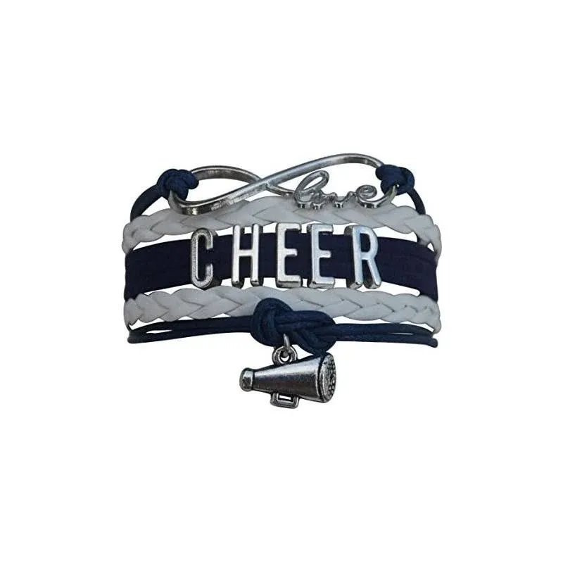 Girls Cheer Bracelet - Navy &amp; White